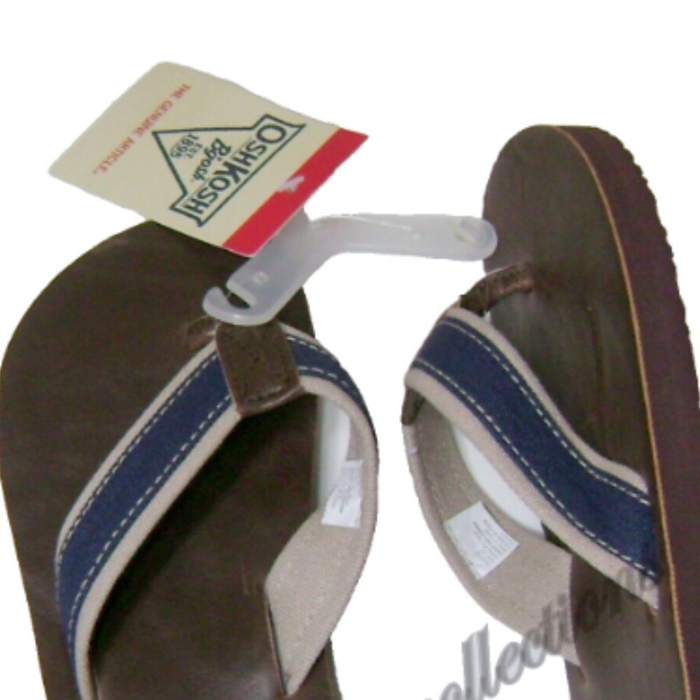 NWT Oshkosh B'gosh Boys Brown Flip Flop Sandal Jared-13 Slip-On  Size 12Y - Picture 2 of 7